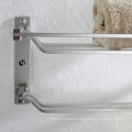 Single Pole Towel Bar Holder With Hooks